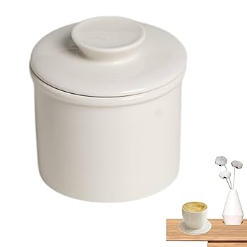 Amazon | Heixuaon 水バター皿、カウンター用バター容器, バター